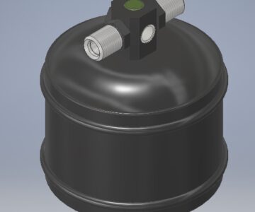 3D модель Ресивер RC-U0565 Газель Next ГАЗ АС.118.927 127х97х100мм. Вход-выход 5/8" O-Ring