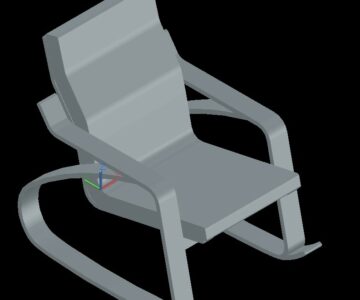 3D модель Кресло-качалка IKEA
