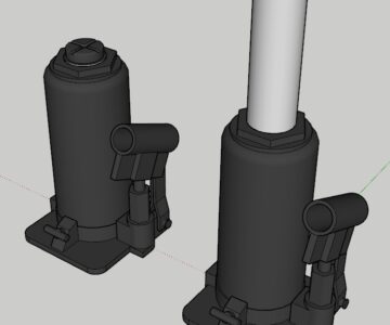 3D модель Домкрат гидравлический бутылочный 10т