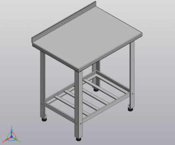 3D модель Стол из нержавеющей стали 590*800