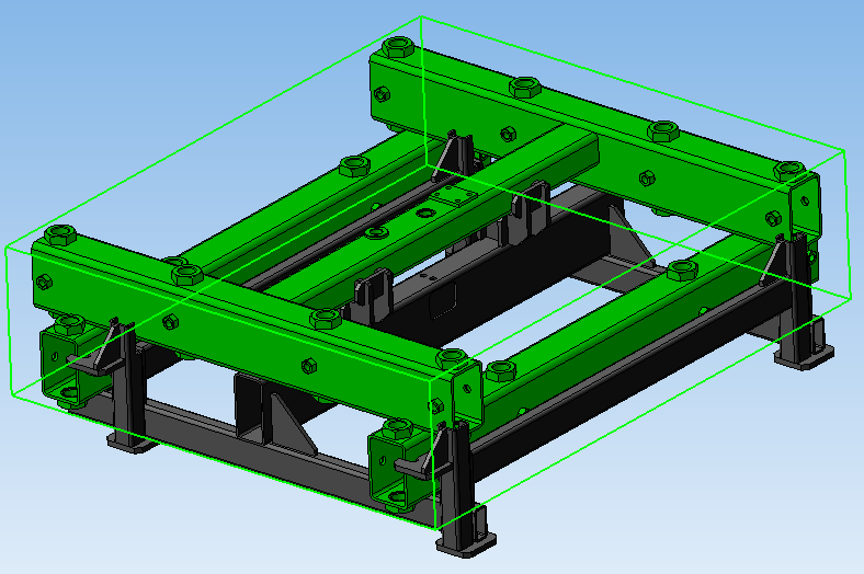 3D модель Стапель - кондуктор для сваривания рамы двухстороннего захвата тротуарной плитки