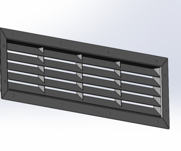3D модель Вентиляционная решетка 640 на 140.