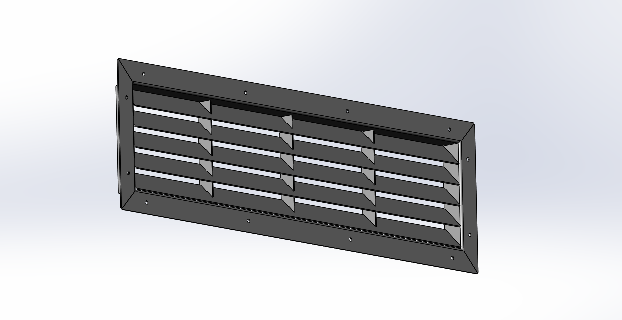 3D модель Вентиляционная решетка 640 на 140.
