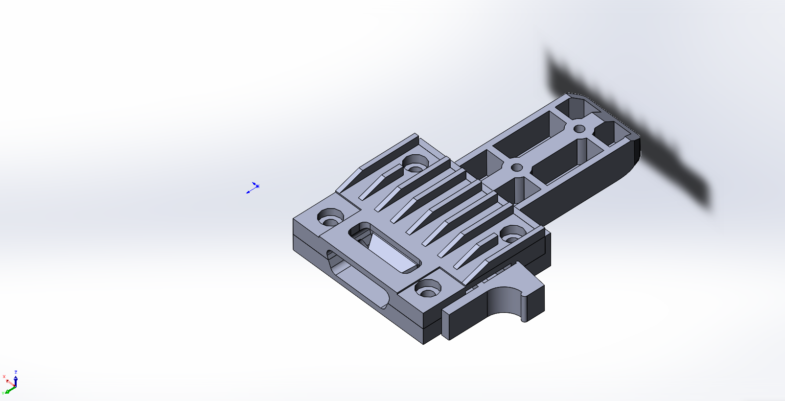 3D модель Защелка на полку багажника (nissan expert/avenir)