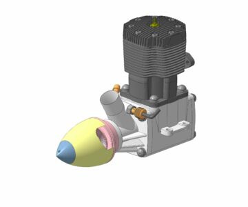 3D модель Авиационный двигатель внутреннего сгорания с калильным зажиганием
