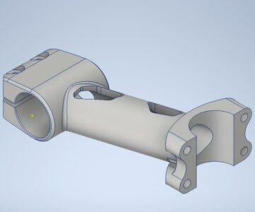 3D модель Вынос руля для велосипеда, облегченный с помощью Shape Optimization in Fusion 360