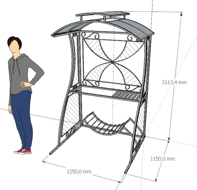 3D модель Навес для мангала ковка