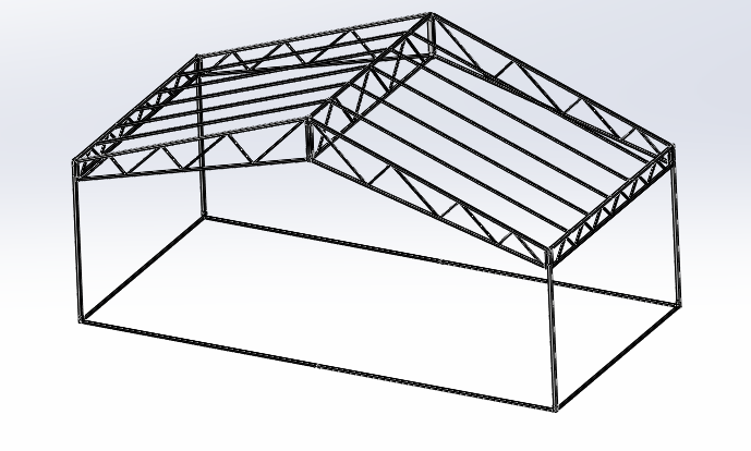 3D модель Каркас 3000х6000х3000
