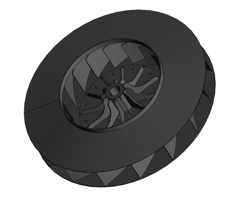 3D модель Рабочее колесо дымососа ДН (ВДН)-19