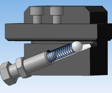 3D модель Правый узел зажима тонколистового материала при автоматической подаче в штампе последовательного действия