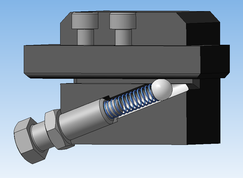 3D модель Правый узел зажима тонколистового материала при автоматической подаче в штампе последовательного действия
