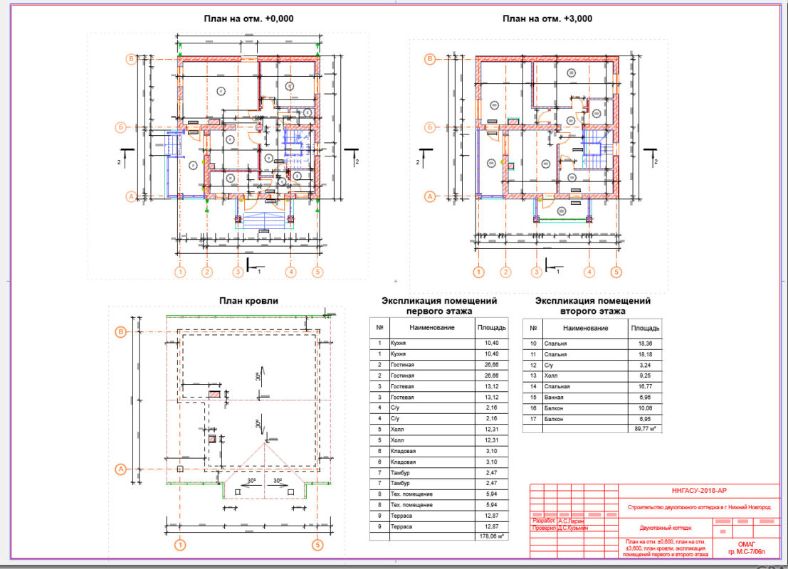 3D модель Двухэтажный коттедж 250м2