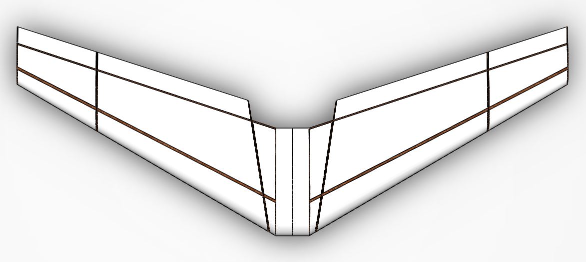 3D модель Летающее крыло Ritewing Zephyr 2 XL