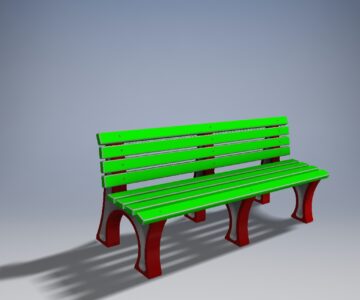 3D модель Скамейка садовая 2М