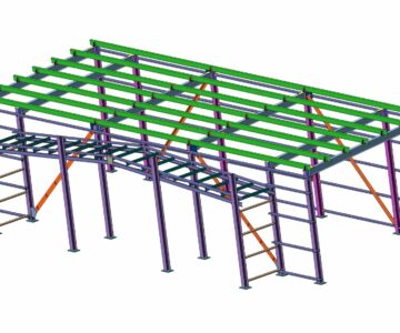 3D модель Металлоконструкция каркаса навеса