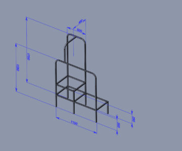 3D модель Вешалка Лофт