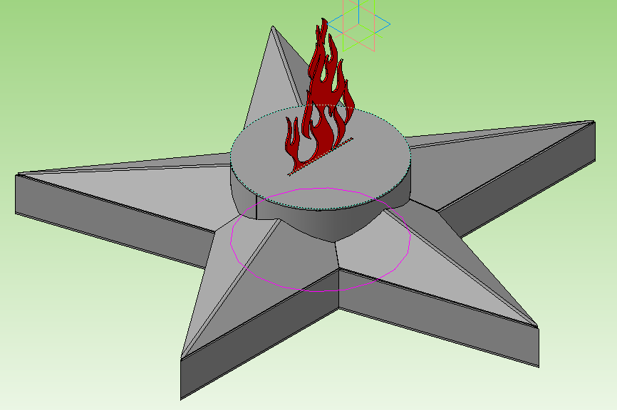 3D модель Звезда вечного огня