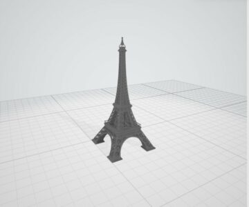 3D модель Эйфелева башня STL