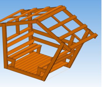 3D модель Беседка из дерева