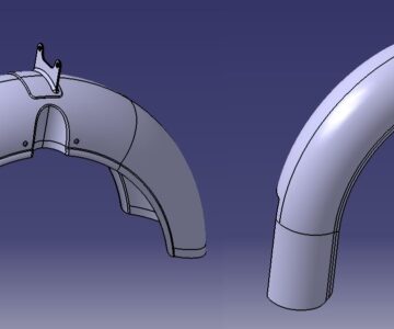 3D модель Переднее и заднее крыло мотоцикла Днепр - 11