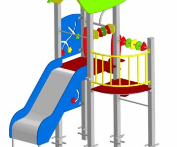 3D модель Детский игровой комплекс с горкой