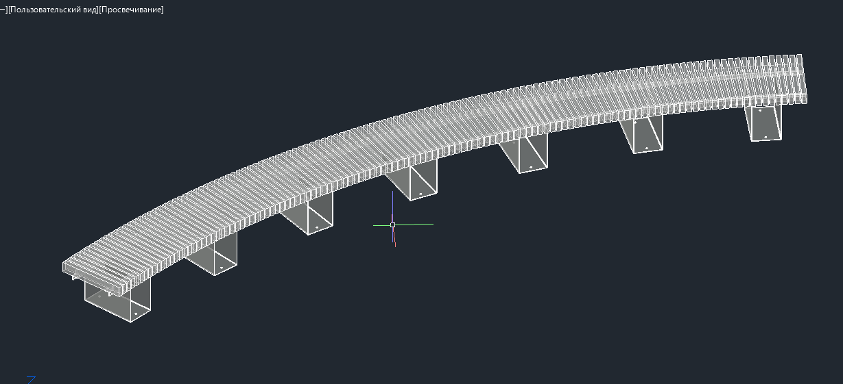 3D модель Скамья радиус