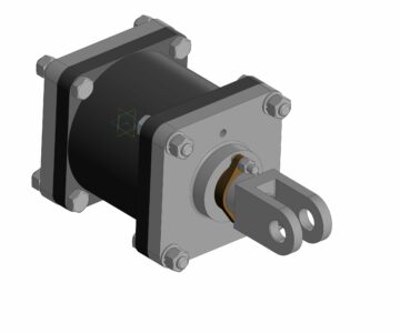 3D модель Пневмоцилиндр 300мм. Ход - 150мм
