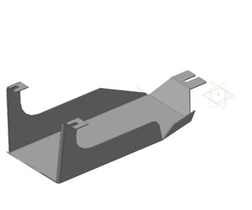3D модель Защита заднего редуктора Рено Duster