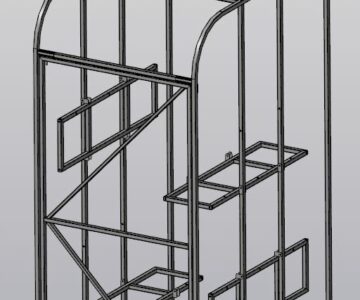 3D модель Мобильный гараж для велосипеда 2200x1400x1000