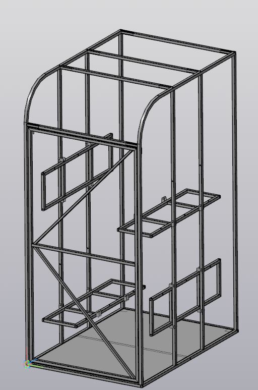 3D модель Мобильный гараж для велосипеда 2200x1400x1000