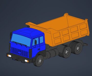 3D модель 3D Модель автомобиля МАЗ 5516
