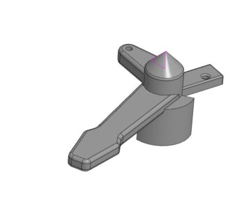 3D модель Рычаг управления дросселем двигателя лифан от мотоблока