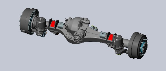 3D модель Мост задний Камаз 43114