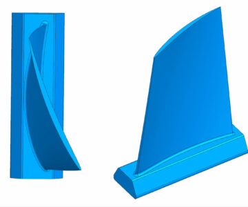 3D модель Рабочая лопатка 5 ступени КВД ТРДД