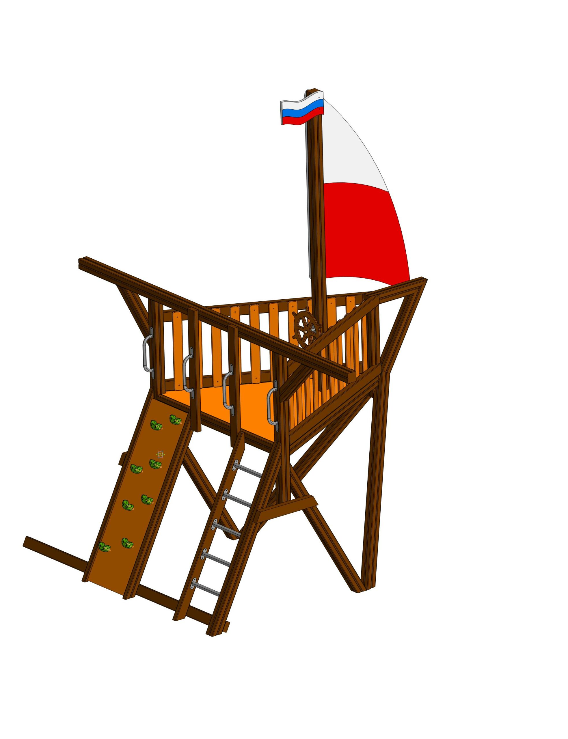 3D модель Детский игровой комплекс - корабль Фортуна