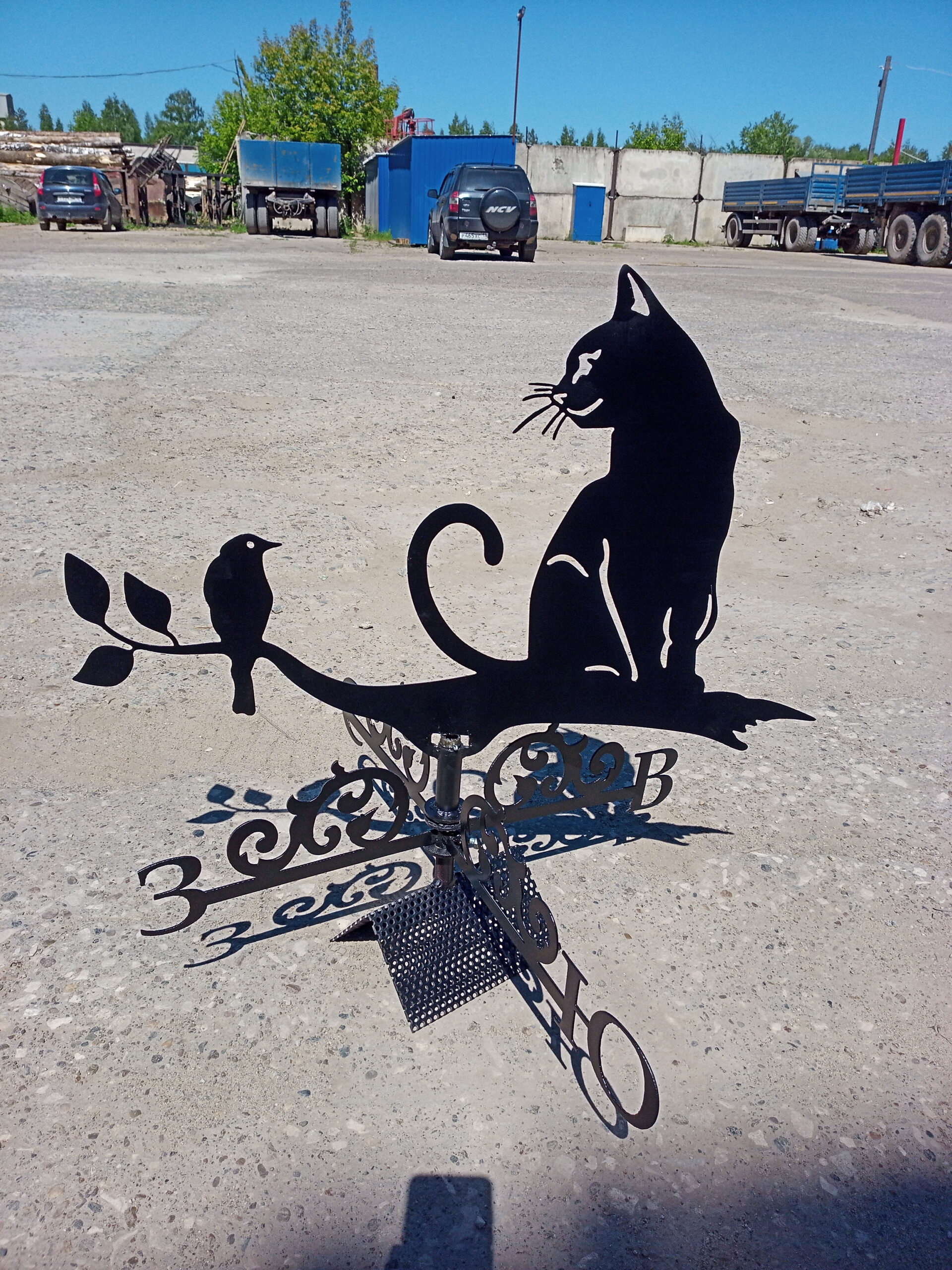 3D модель Флюгеры Кошка и Аисты