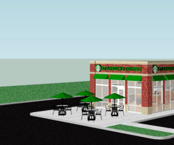 3D модель Придорожная кофейня Starbucks
