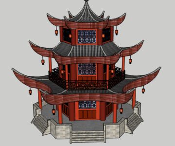 3D модель Пагода 3D Модель