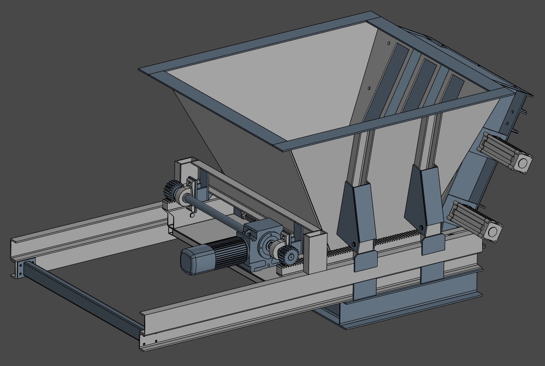 3D модель "Колормикс" установка для изготовления разноцветной тротуарной плитки