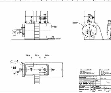 Чертеж Чертежи котлов Bosch UT-L со встроенным теплообменником (650-19200 кВт)