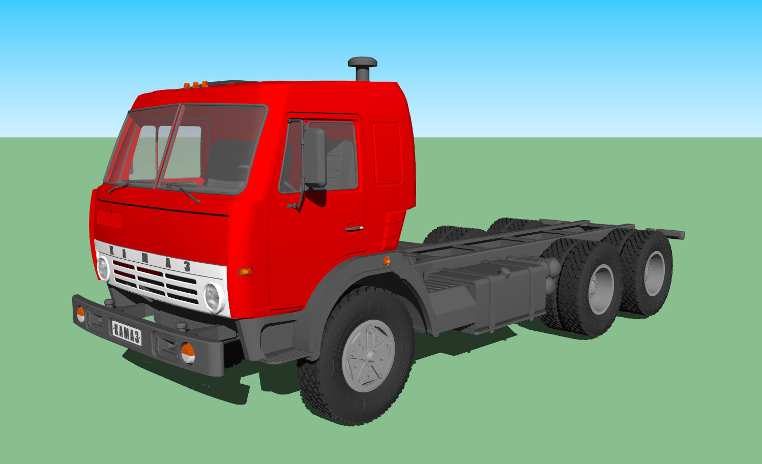 3D модель КамАЗ-55111 3D Модель