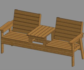 3D модель Скамейка-стол
