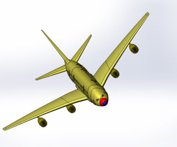 3D модель Модель самолета А-380