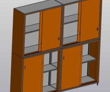 3D модель Стеллаж-купе