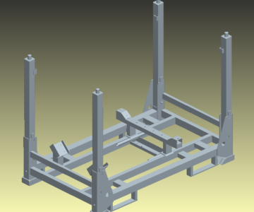 3D модель Штабелируемы разборный транспортный поддон для транспортировки КПП