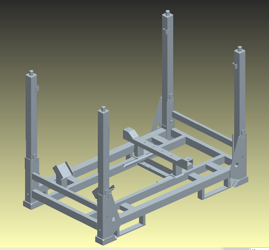 3D модель Штабелируемы разборный транспортный поддон для транспортировки КПП