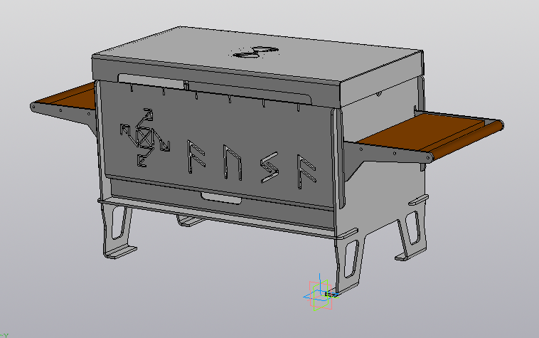 3D модель Мангал с рунами