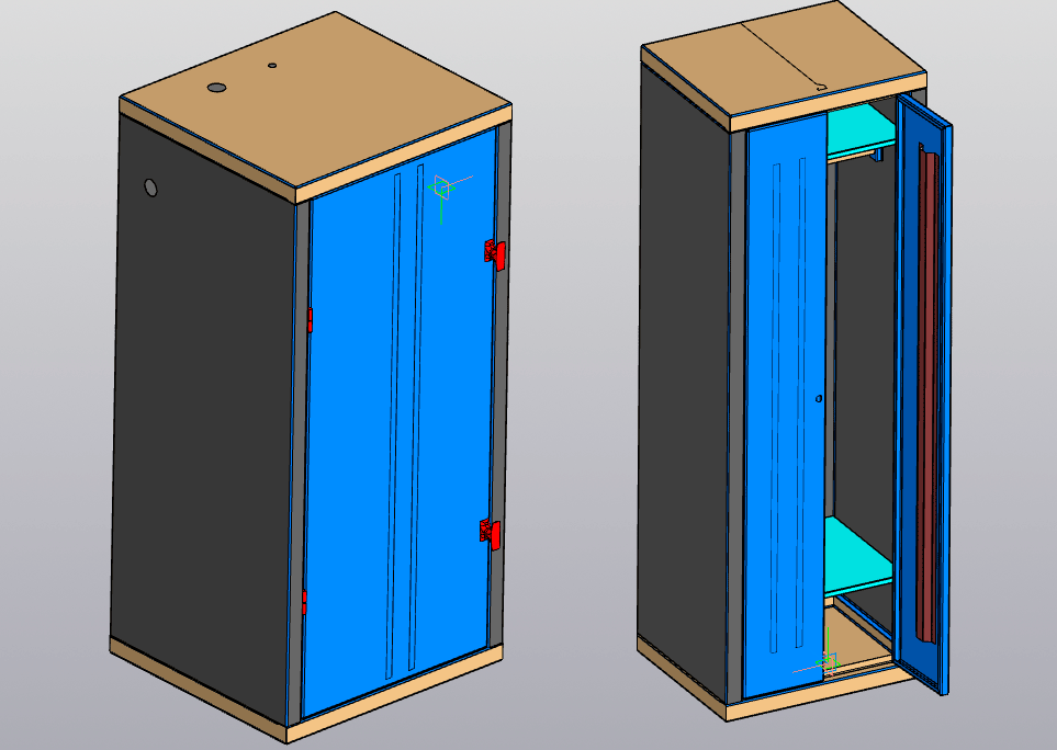 3D модель Шкаф для одежды 1800х600х500 (ВхШхГ)