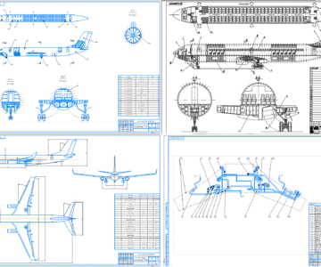 Чертеж Чертеж общего вида Boing 737