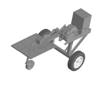 3D модель Механический дровокол с приводом от двигателя УД-15